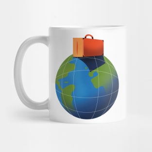 Suitcase on the world Mug